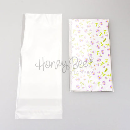 Crystal Clear Cello Bags 100 Pk - Mini Slimline 3 - 5/16" x 7 - 1/8" - Honey Bee Stamps