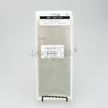 Crystal Clear Cello Bags 100 Pk - Mini Slimline 3 - 5/16" x 7 - 1/8" - Honey Bee Stamps