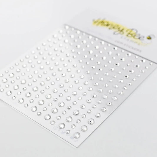 Crystal Clear Gem Stickers - 210 Count - Honey Bee Stamps