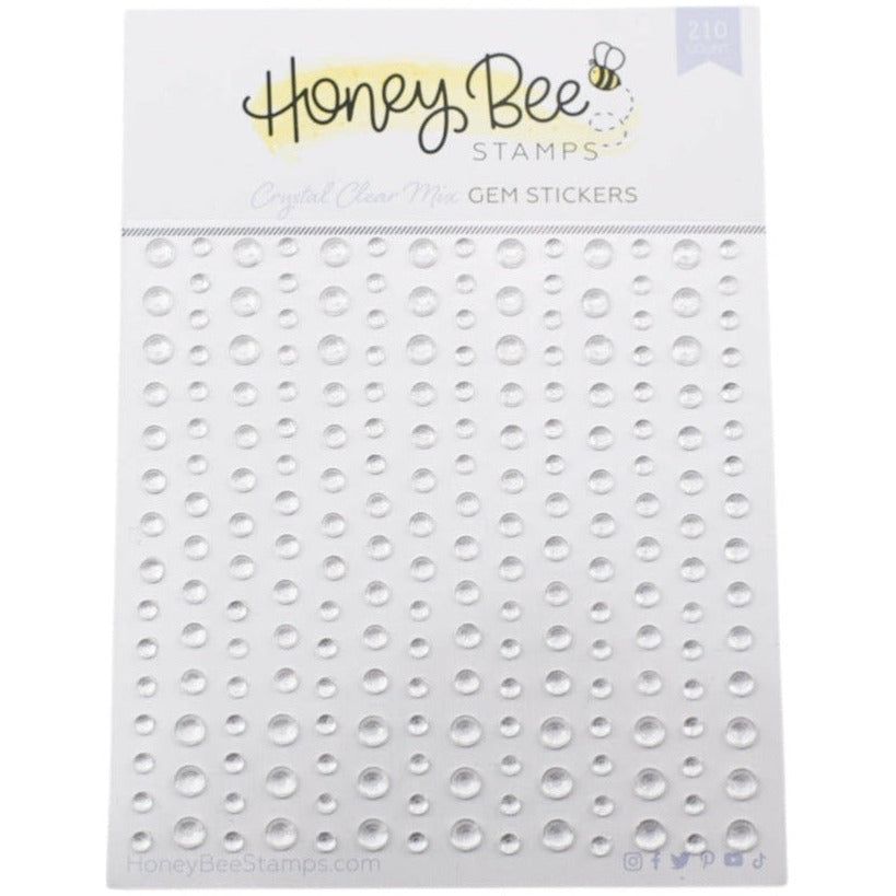 Crystal Clear Gem Stickers - 210 Count - Honey Bee Stamps