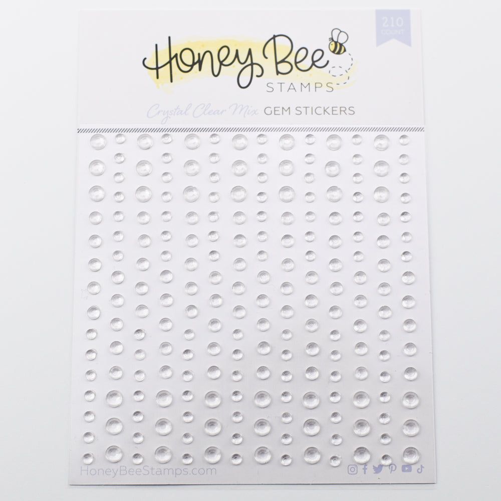 Crystal Clear Gem Stickers - 210 Count - Honey Bee Stamps