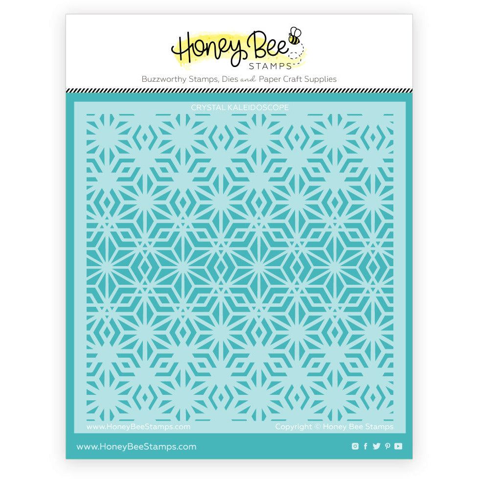 Crystal Kaleidoscope - 6"x6" Background Stencil - Honey Bee Stamps