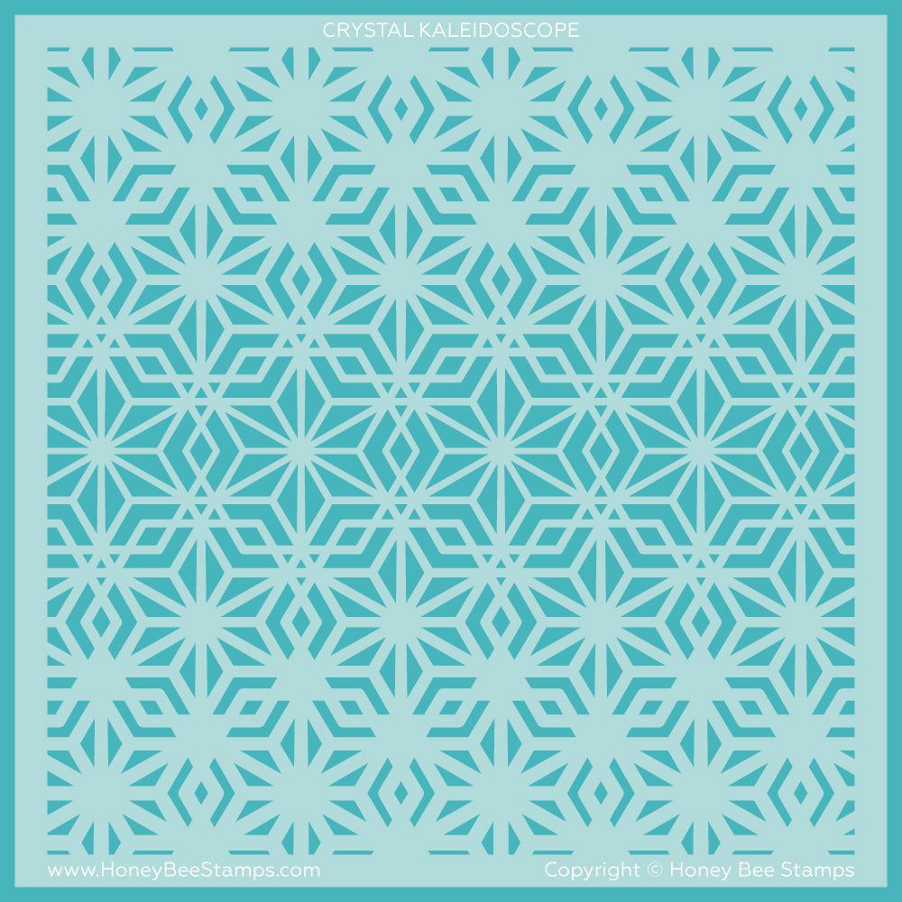 Crystal Kaleidoscope - 6"x6" Background Stencil - Honey Bee Stamps