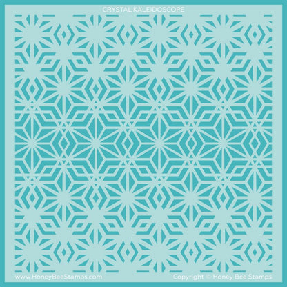 Crystal Kaleidoscope - 6"x6" Background Stencil - Honey Bee Stamps