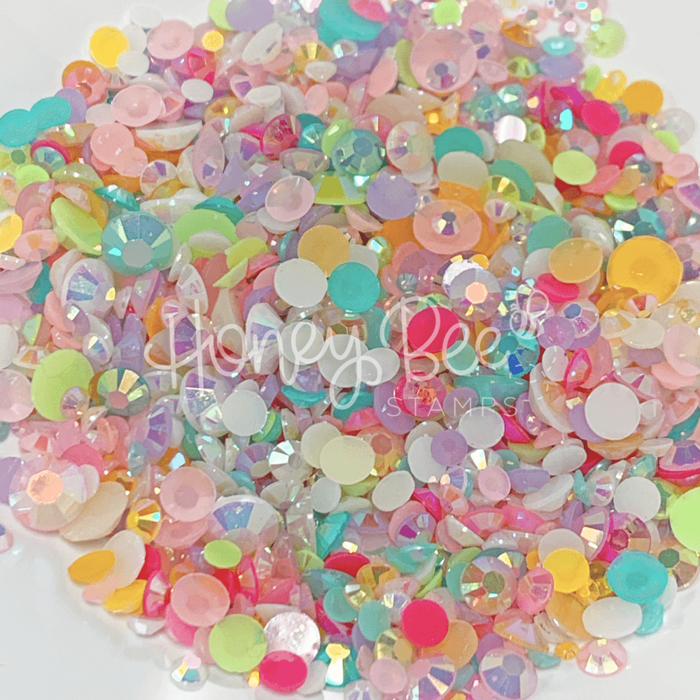 Cupcake - Flat Back Jelly Rhinestone Crystal Mix - Honey Bee Stamps