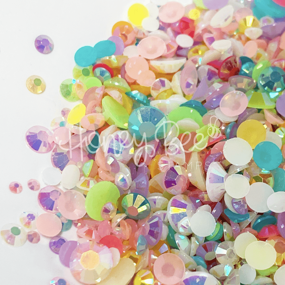 Cupcake - Flat Back Jelly Rhinestone Crystal Mix - Honey Bee Stamps