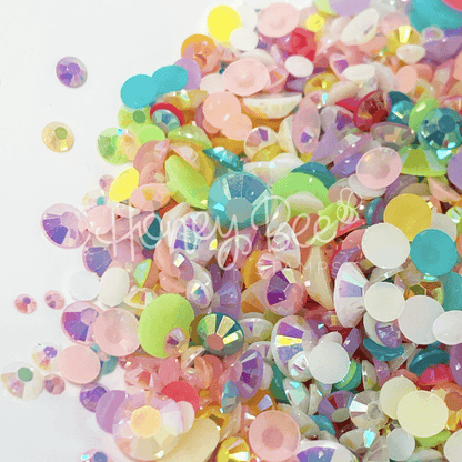 Cupcake - Flat Back Jelly Rhinestone Crystal Mix - Honey Bee Stamps