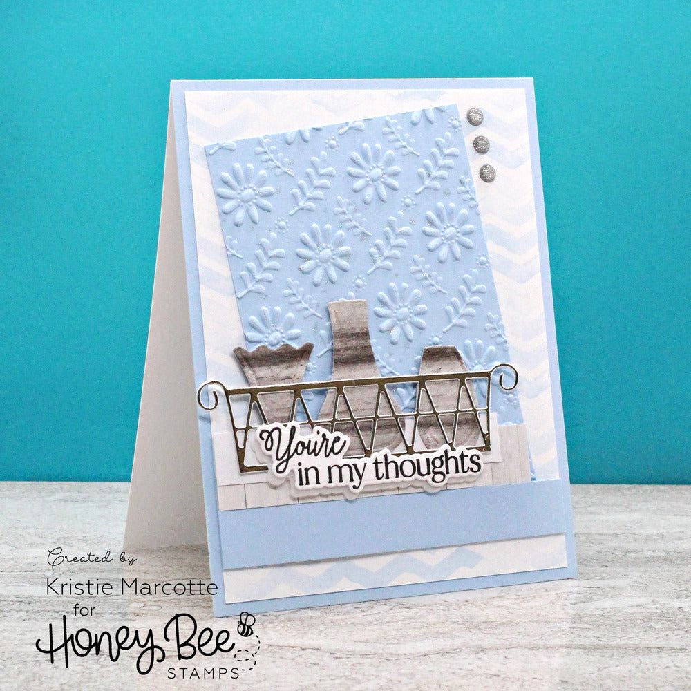 Daisy Field - 3D Embossing Folder - Retiring - Honey Bee Stamps
