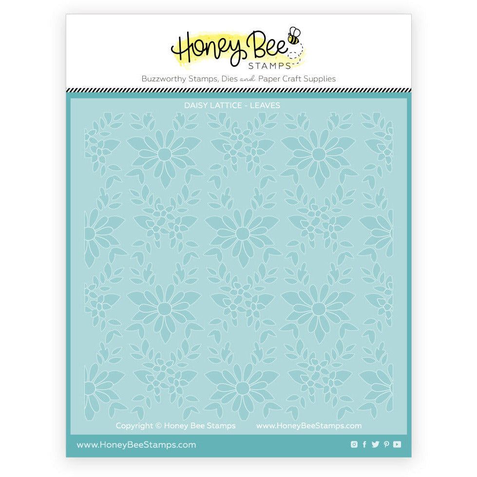 Daisy Lattice - Set Of 3 - 6"x6" Layering Background Stencils - Honey Bee Stamps