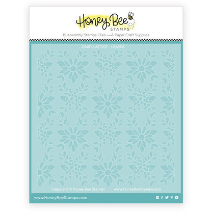 Daisy Lattice - Set Of 3 - 6"x6" Layering Background Stencils - Honey Bee Stamps