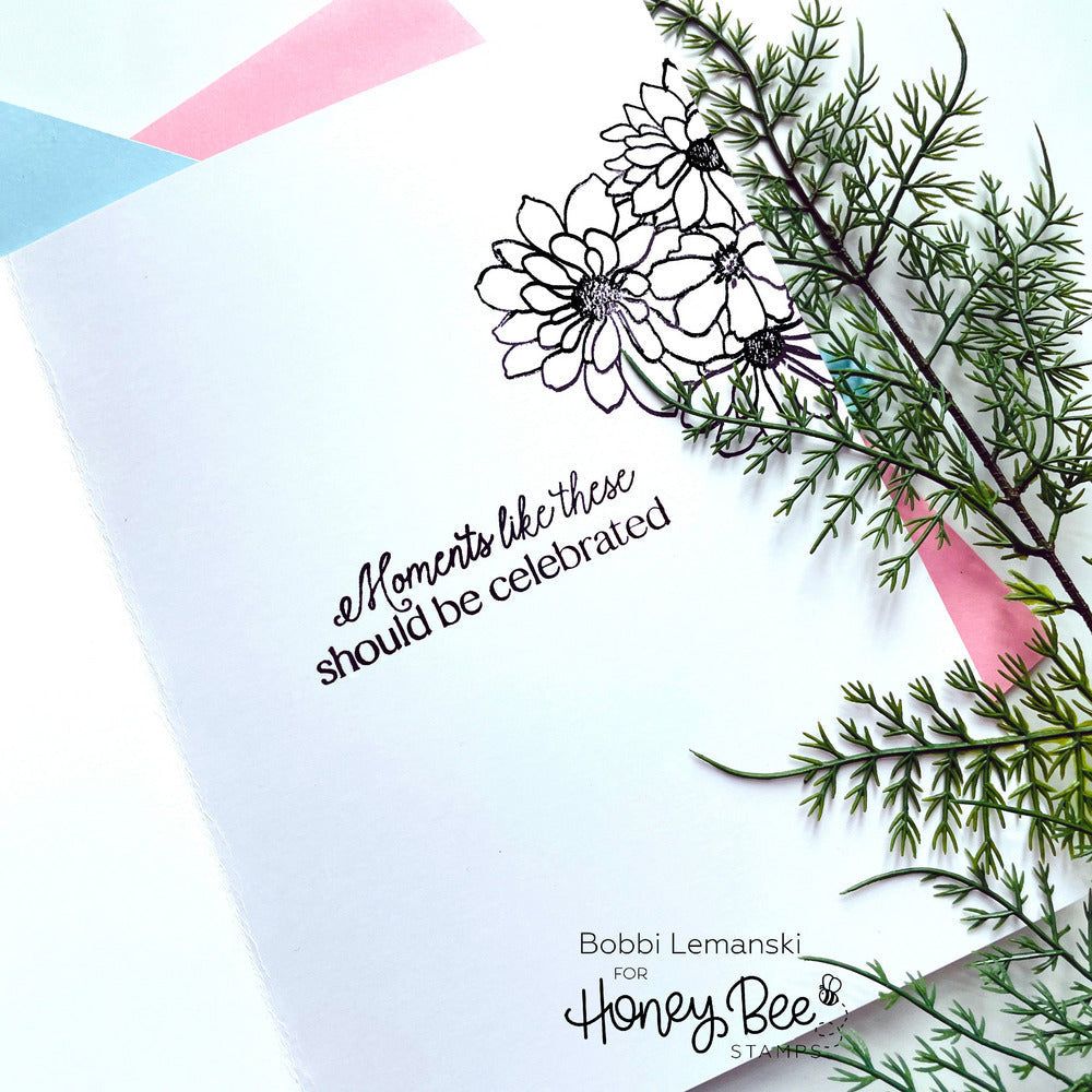 Daisy Layers Bouquet - 6x8 Photopolymer Stamp Set - Honey Bee Stamps