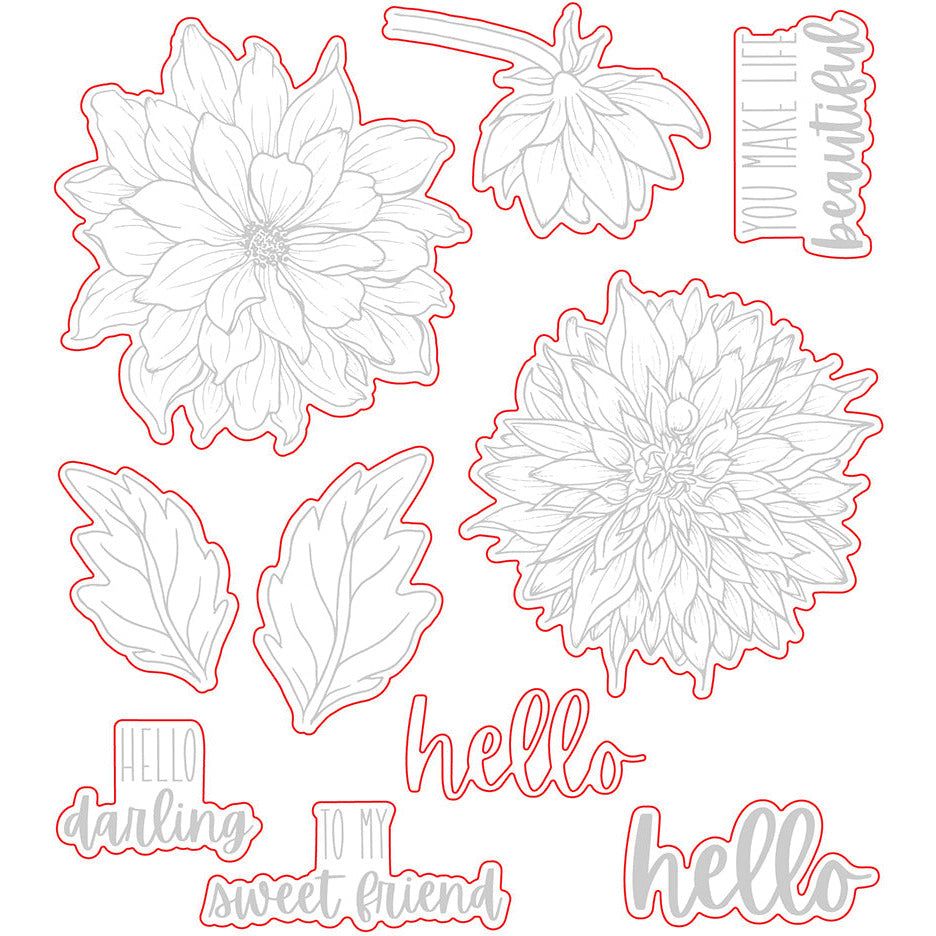 Darling Dahlias - Honey Cuts - Honey Bee Stamps