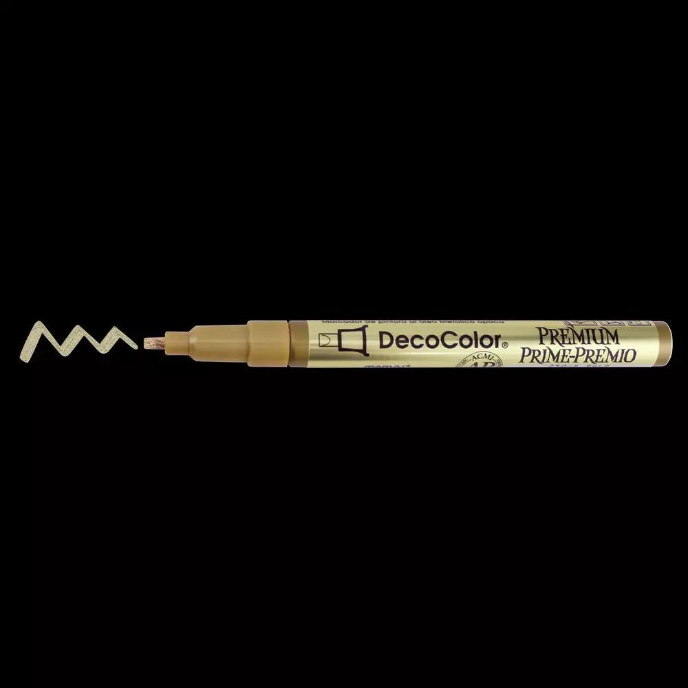 DecoColor Premium Permanent Opaque Paint Marker 2mm Leafing Tip - Gold - Honey Bee Stamps