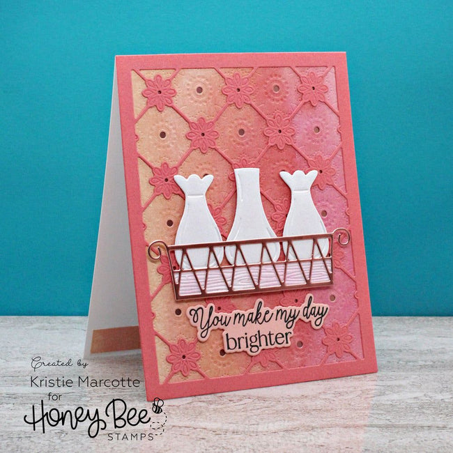 Delicate Daisy A2 Cover Plate Base - Honey Cuts - Honey Bee Stamps