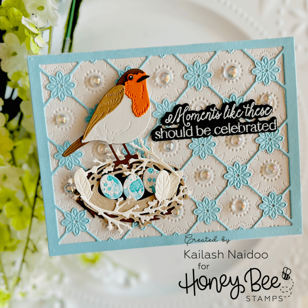 Delicate Daisy - A2 Cover Plate Top - Honey Cuts - Stand - Alone Dies - Honey Bee Stamps