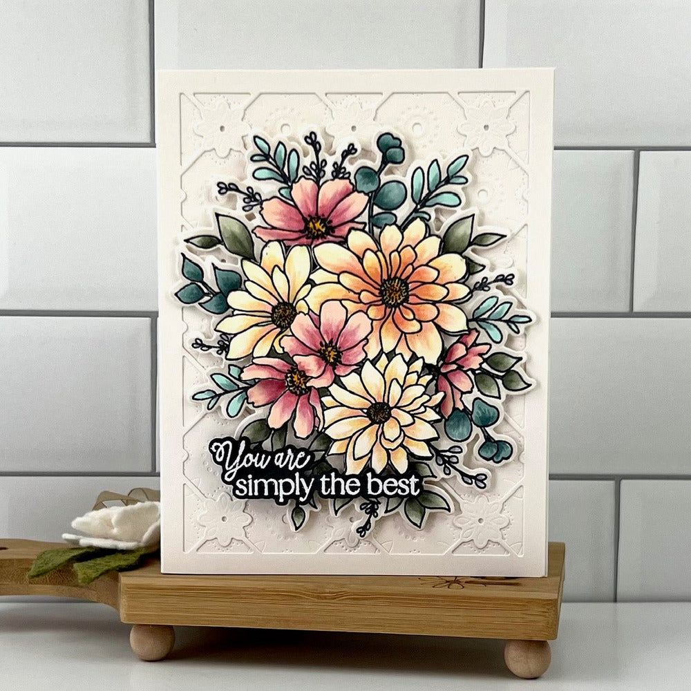 Delicate Daisy - A2 Cover Plate Top - Honey Cuts - Stand - Alone Dies - Honey Bee Stamps