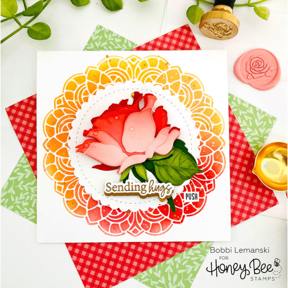 Delicate Doily - Coordinating Stencil - Honey Bee Stamps