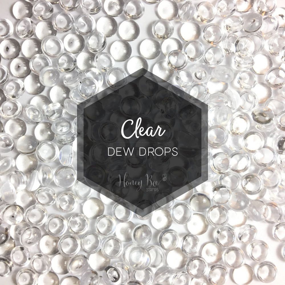 Dew Drops - Clear 3mm, 4mm, 5mm, 6mm, 8mm Sizes - Honey Bee Stamps