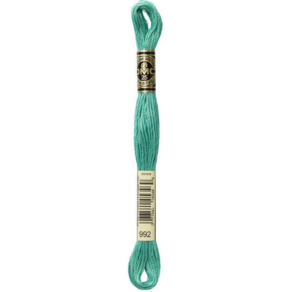 DMC Embroidery Floss, 6 - Strand - Aquamarine 992 - Honey Bee Stamps