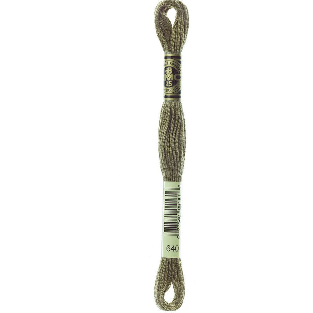 DMC Embroidery Floss, 6 - Strand - Beige Gray Very Dark 640 - Honey Bee Stamps