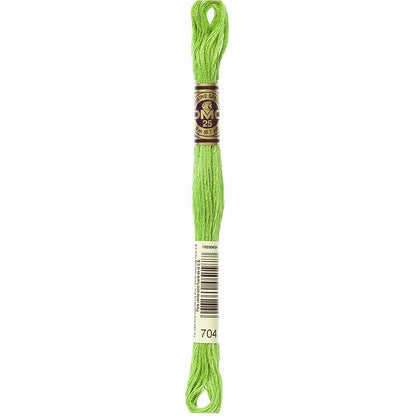 DMC Embroidery Floss, 6-Strand - Bright Chartreuse #704 - Honey Bee Stamps