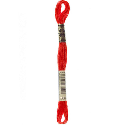 DMC Embroidery Floss, 6 - Strand - Bright Orange Dark 606 - Honey Bee Stamps
