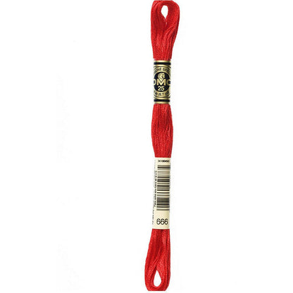 DMC Embroidery Floss, 6 - Strand - Bright Red 666 - Honey Bee Stamps
