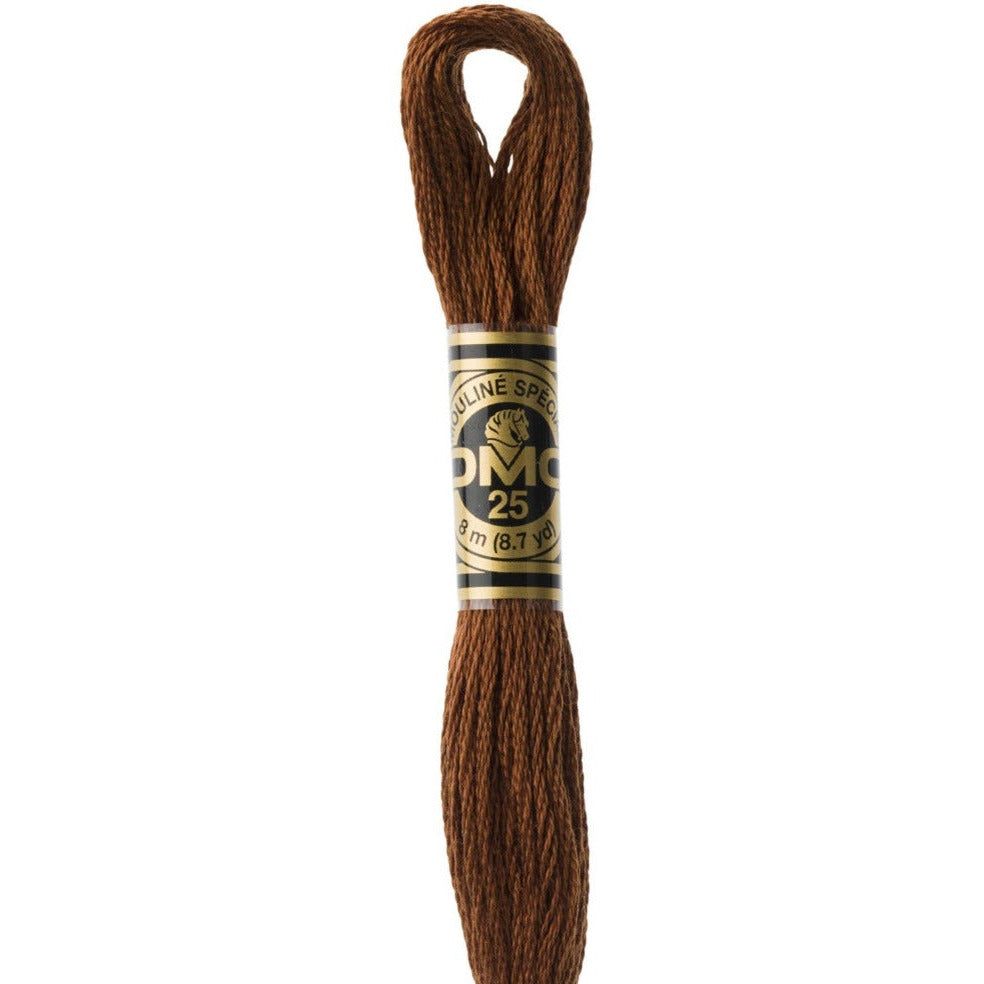 DMC Embroidery Floss, 6 - Strand - Coffee Brown Dark 801 - Honey Bee Stamps