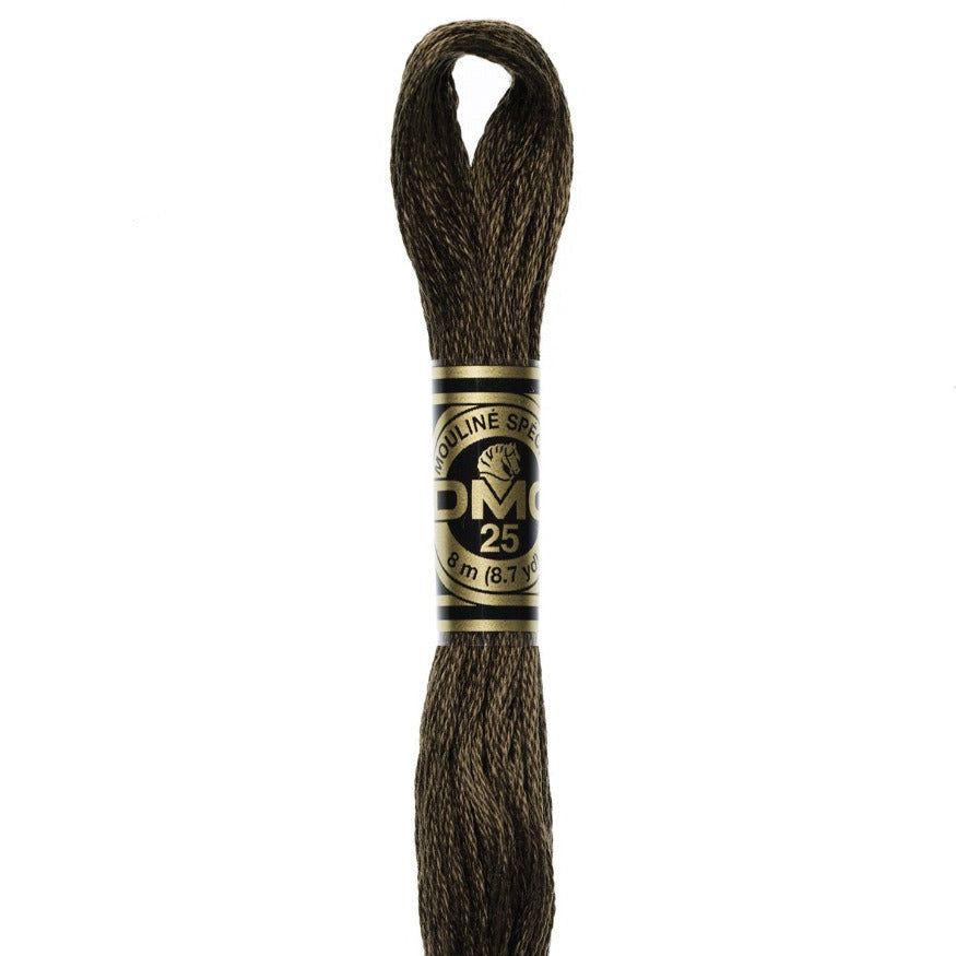 DMC Embroidery Floss, 6 - Strand - Mocha Brown Very Dark 3031 - Honey Bee Stamps