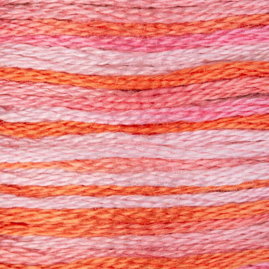DMC Embroidery Floss, 6 - Strand Multi - Color Variations - Ocean Coral - Honey Bee Stamps