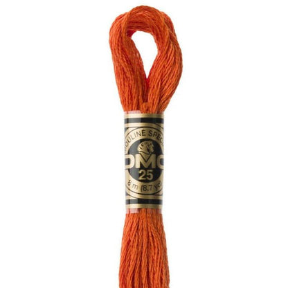 DMC Embroidery Floss, 6-Strand - Orange Spice Dark #720 - Honey Bee Stamps