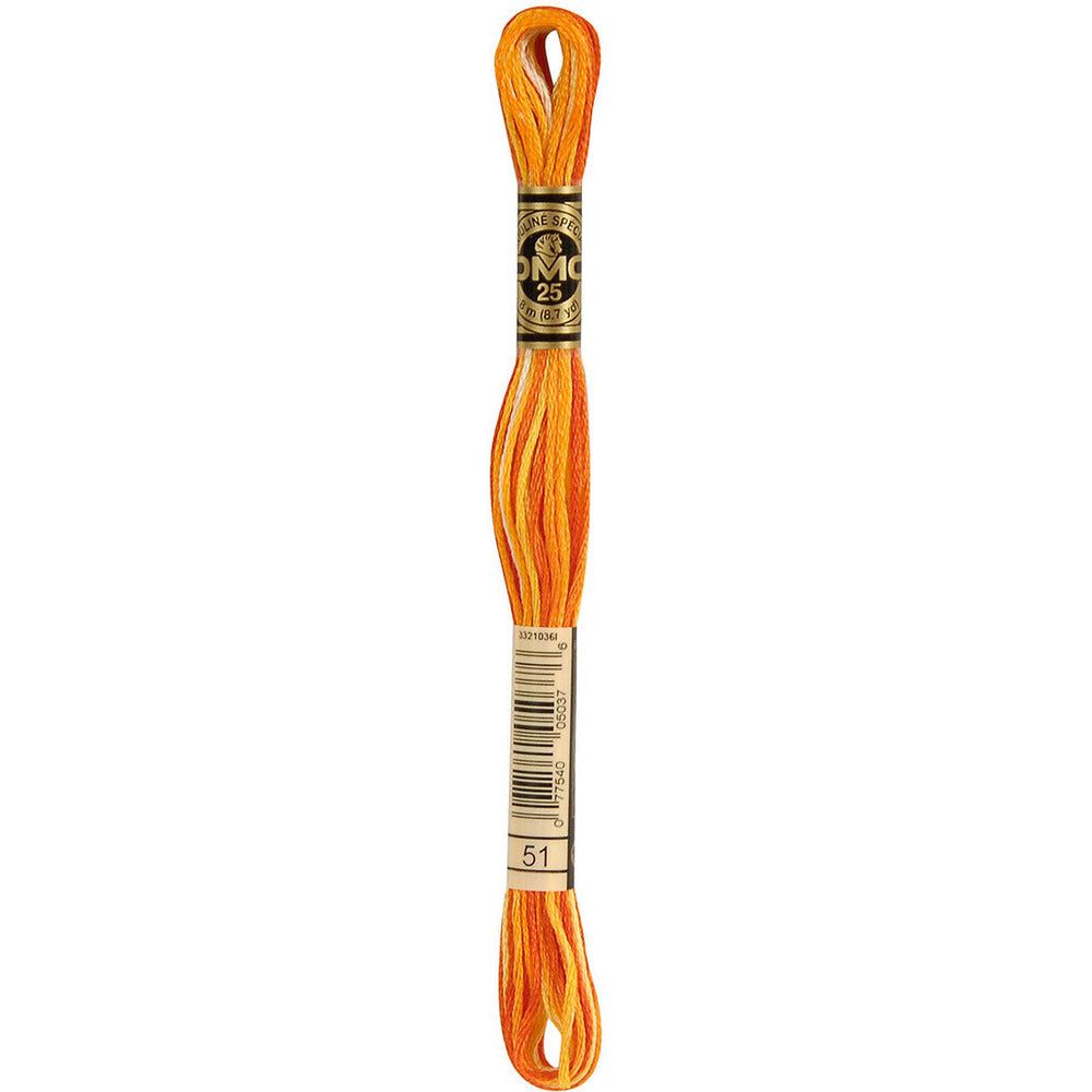 DMC Embroidery Floss, 6 - Strand - Variegated Burnt Orange 51 - Honey Bee Stamps
