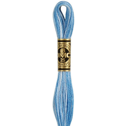 DMC Embroidery Floss, 6 - Strand - Variegated Medium Blue 93 - Honey Bee Stamps