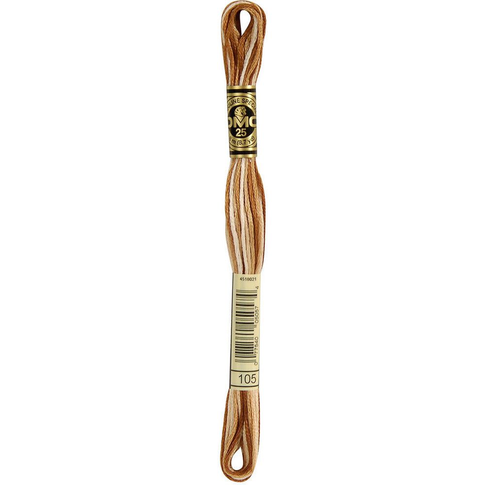 DMC Embroidery Floss, 6 - Strand - Variegated Tan Brown 105 - Honey Bee Stamps