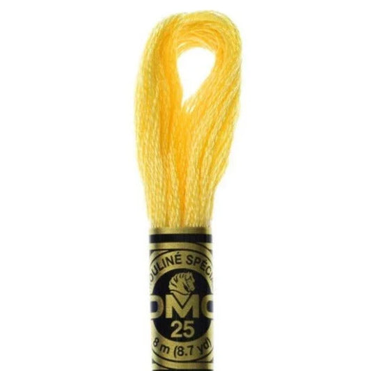 DMC Embroidery Floss, 6 - Strand - Yellow Pale 744 - Honey Bee Stamps