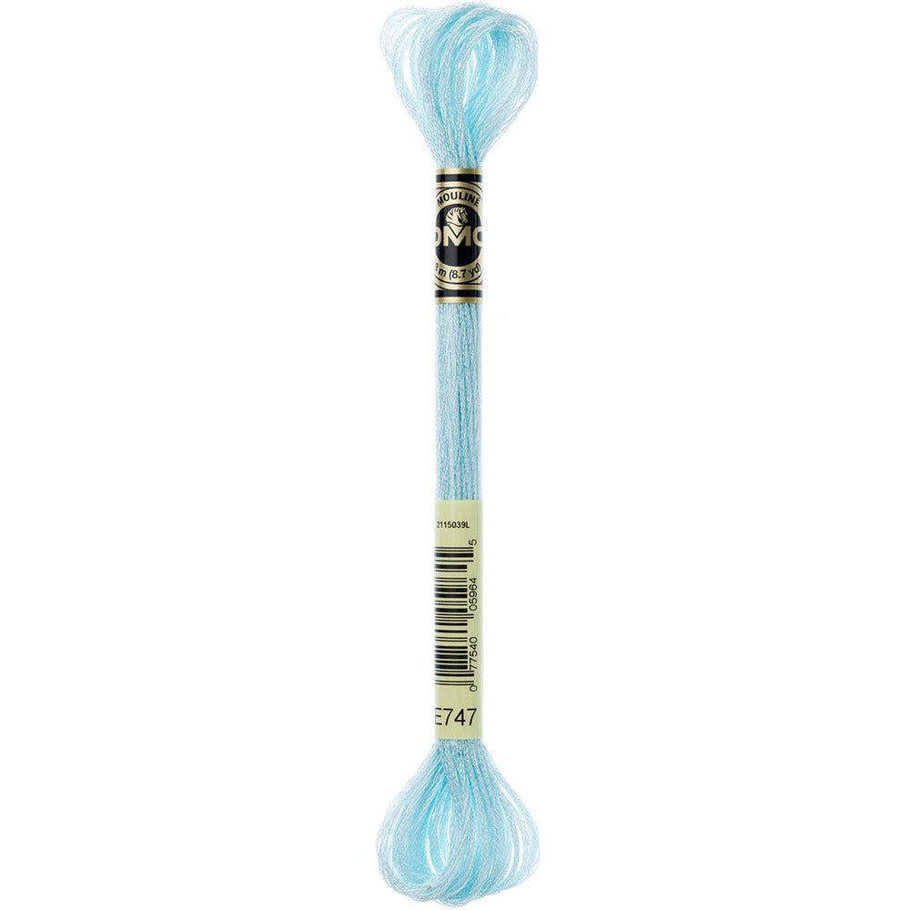 DMC Light Effects Embroidery Floss, 6 - Strand Special Thread - Baby Blue E747 - Honey Bee Stamps