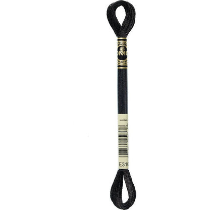 DMC Light Effects Embroidery Floss, 6 - Strand Special Thread - Ebony E310 - Honey Bee Stamps