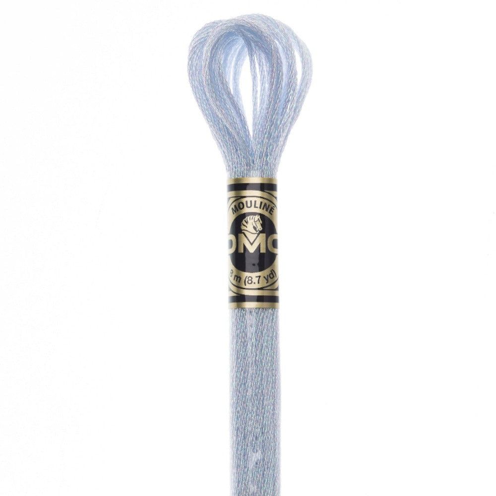 DMC Light Effects Embroidery Floss, 6 - Strand Special Thread - Sky Blue E3747 - Honey Bee Stamps