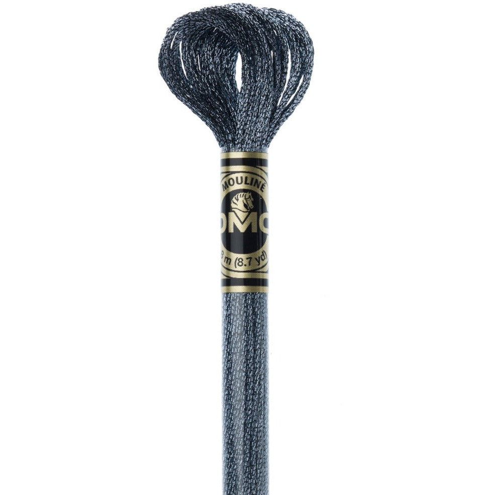 DMC Light Effects Embroidery Floss, 6 - Strand Special Thread - Titanium E317 - Honey Bee Stamps