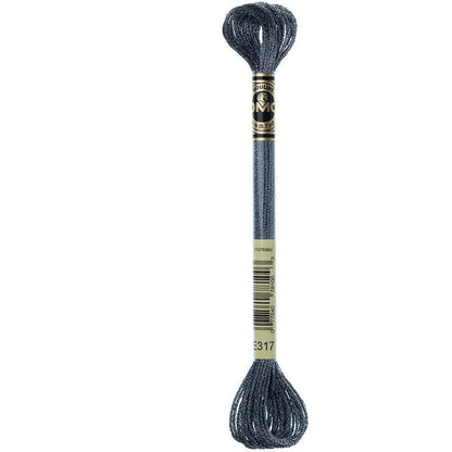 DMC Light Effects Embroidery Floss, 6 - Strand Special Thread - Titanium E317 - Honey Bee Stamps