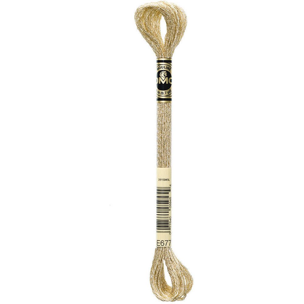 DMC Light Effects Embroidery Floss, 6 - Strand Special Thread - White Gold E677 - Honey Bee Stamps