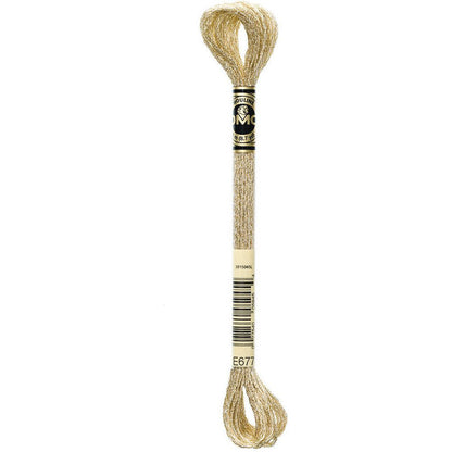 DMC Light Effects Embroidery Floss, 6 - Strand Special Thread - White Gold E677 - Honey Bee Stamps