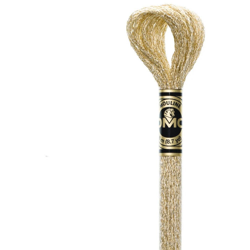 DMC Light Effects Embroidery Floss, 6 - Strand Special Thread - White Gold E677 - Honey Bee Stamps