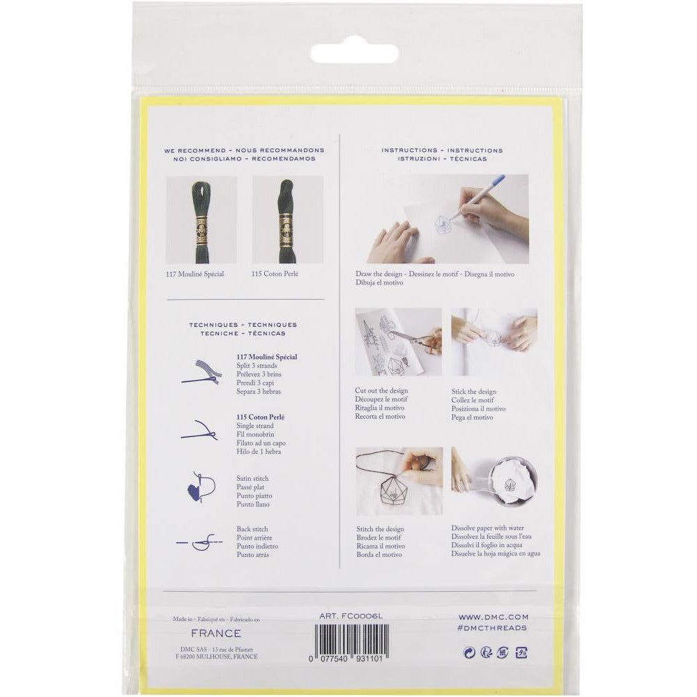 DMC Magic Paper Blank Sheets 5.8"X8.3" 2 Pack - Stick and Stitch - Honey Bee Stamps