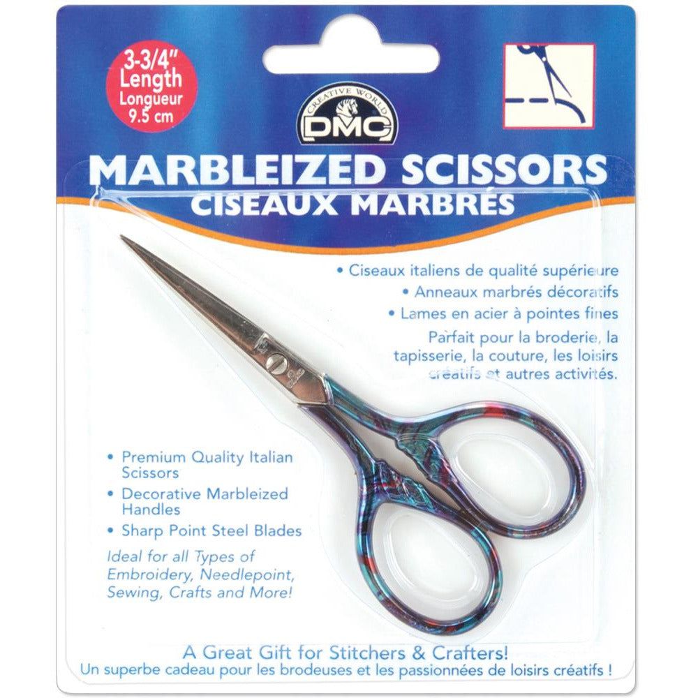 DMC Marbleized Embroidery Scissors 3.75" - Honey Bee Stamps