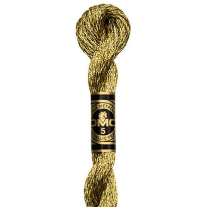 DMC Metallic Pearl Cotton Skein Size 5 27.3yd - Gold - Honey Bee Stamps