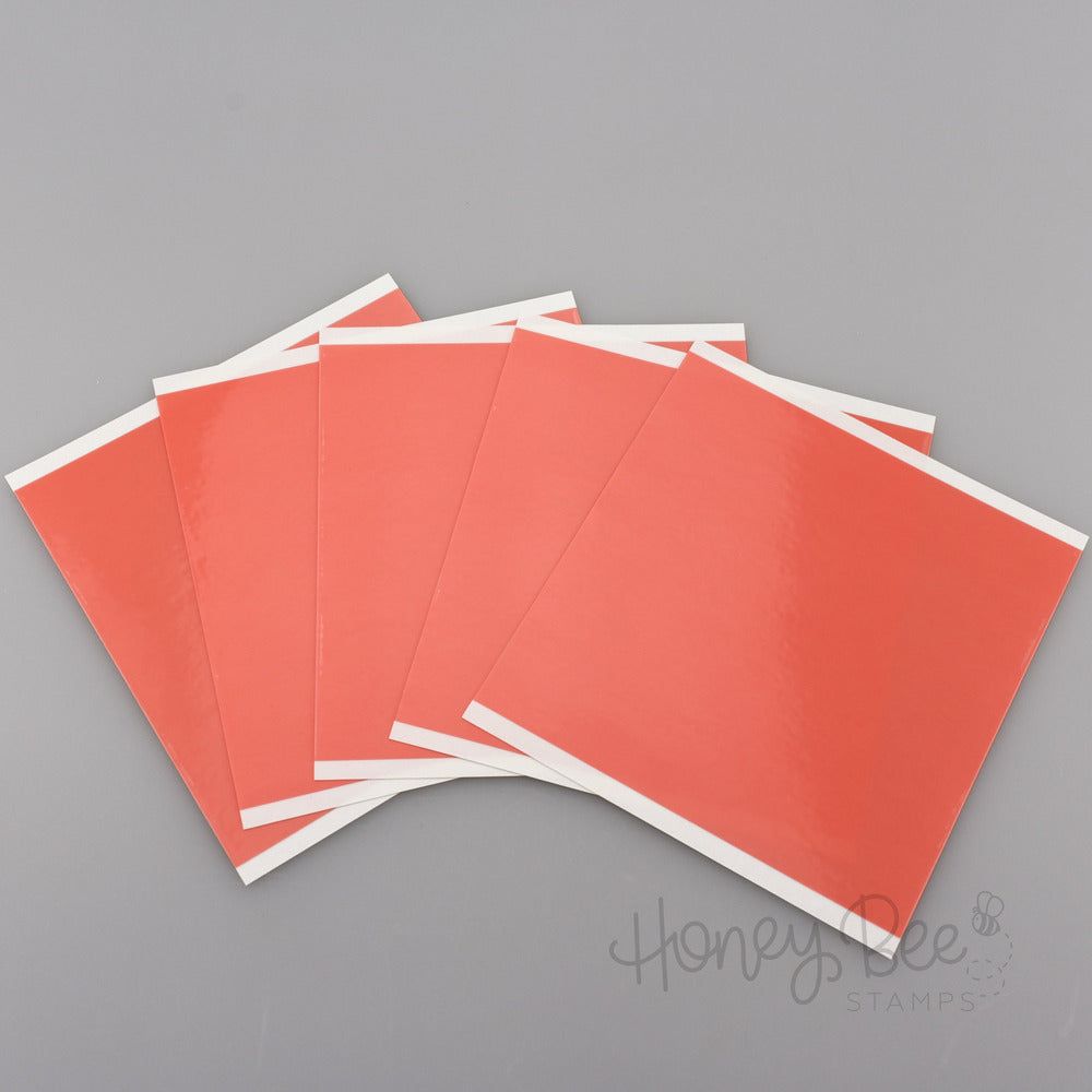 Double Sided Super Sticky Red Tape Sheets - 6x6 5pk - Clearance - Honey Bee Stamps