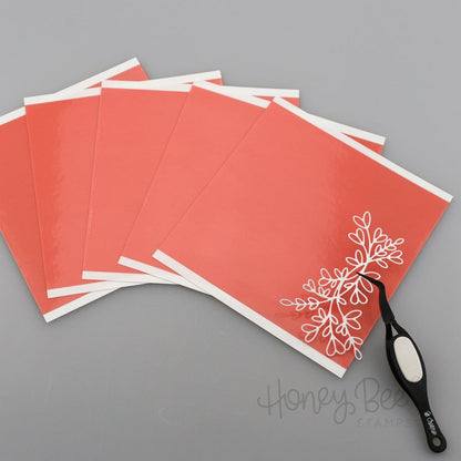 Double Sided Super Sticky Red Tape Sheets - 6x6 5pk - Honey Bee Stamps