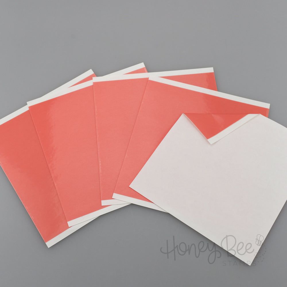 Double Sided Super Sticky Red Tape Sheets - 6x6 5pk - Honey Bee Stamps