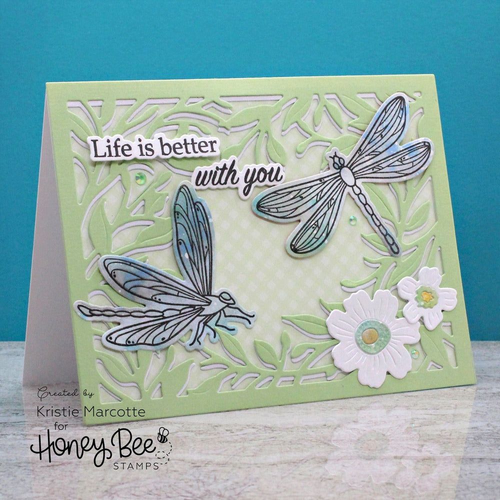 Dragonfly - 4x6 Photopolymer Stamp Set - Honey Bee Stamps